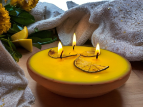 Lumanare Citronella in Ghiveci Ceramic